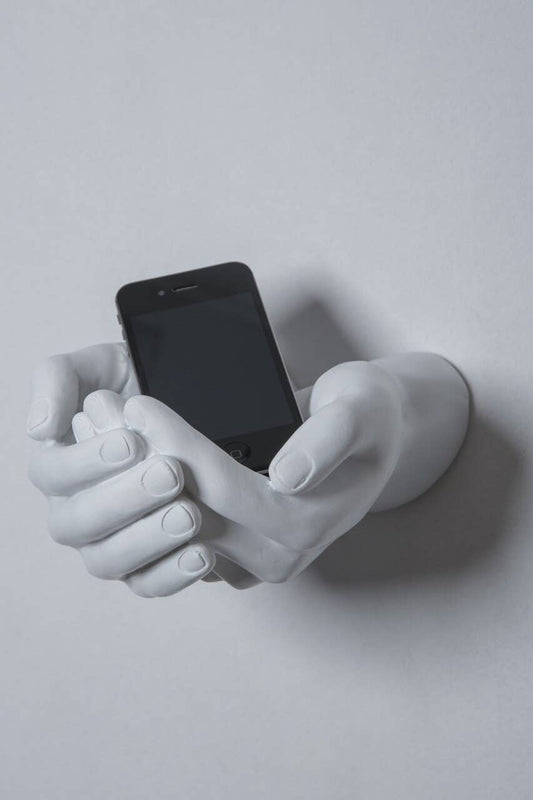 Criss Cross Hands Wall Mounted hook sculpture - 7" long