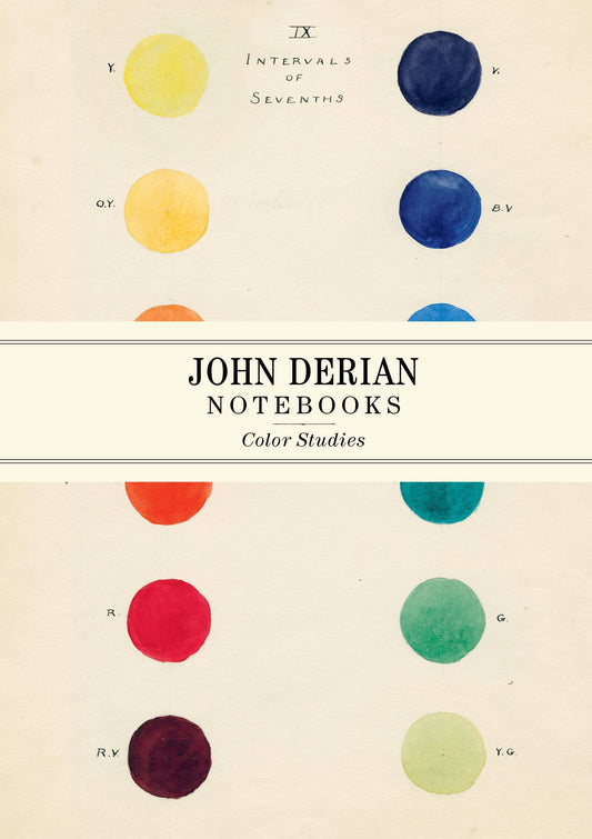 Close-up of the John Derian Color Studies cover showing yellow, blue, red, and green paint circles