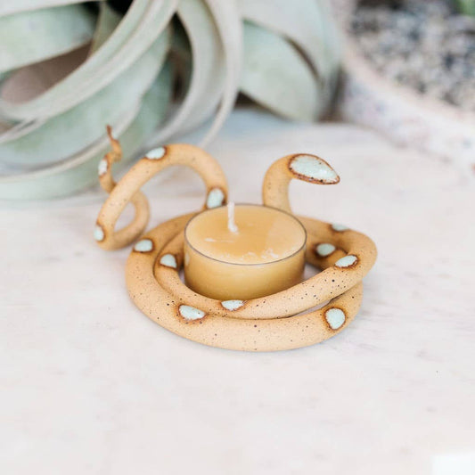 CERAMIC SNAKE TEALIGHT
