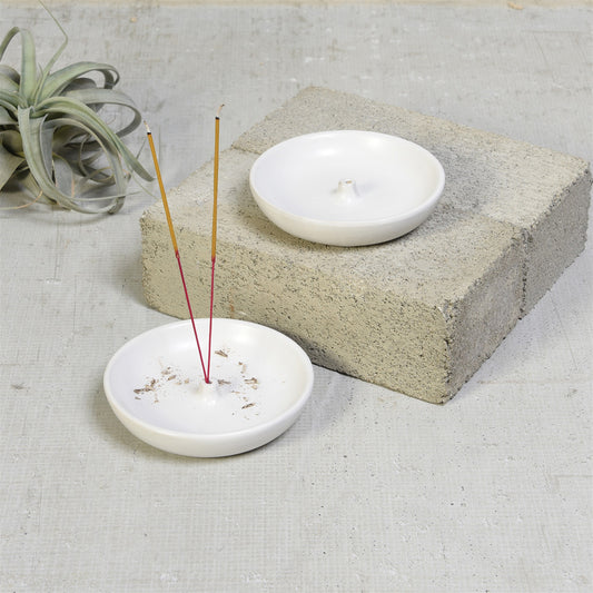 LUNA INCENSE HOLDER MATTE WHITE