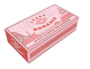 Spark Romance, 50 Ways To Deepen Your Connection, pink box with red mystical designs.