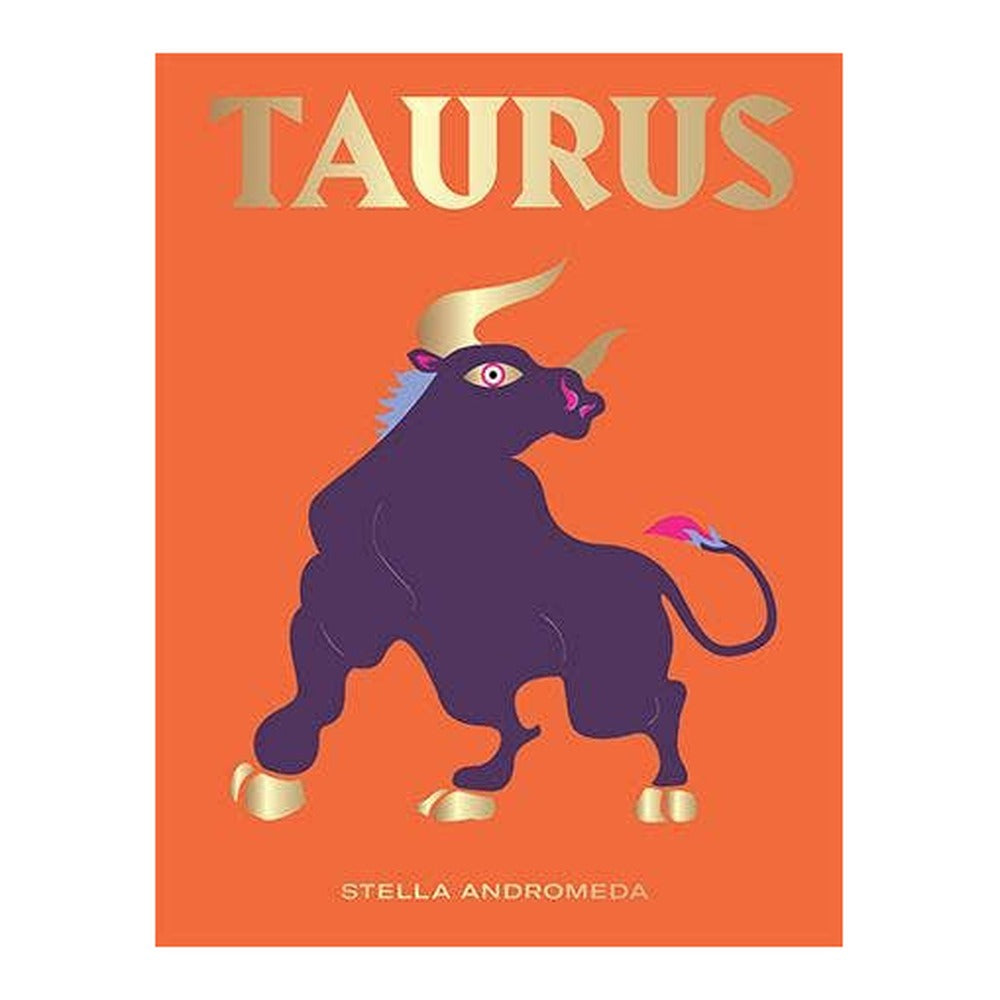 Taurus by Stella Andromeda, orange cover with a purple bull illustration and gold title