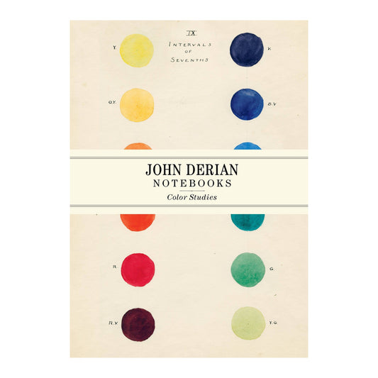 John Derian Color Studies notebooks cover with rows of watercolor color dots on cream paper