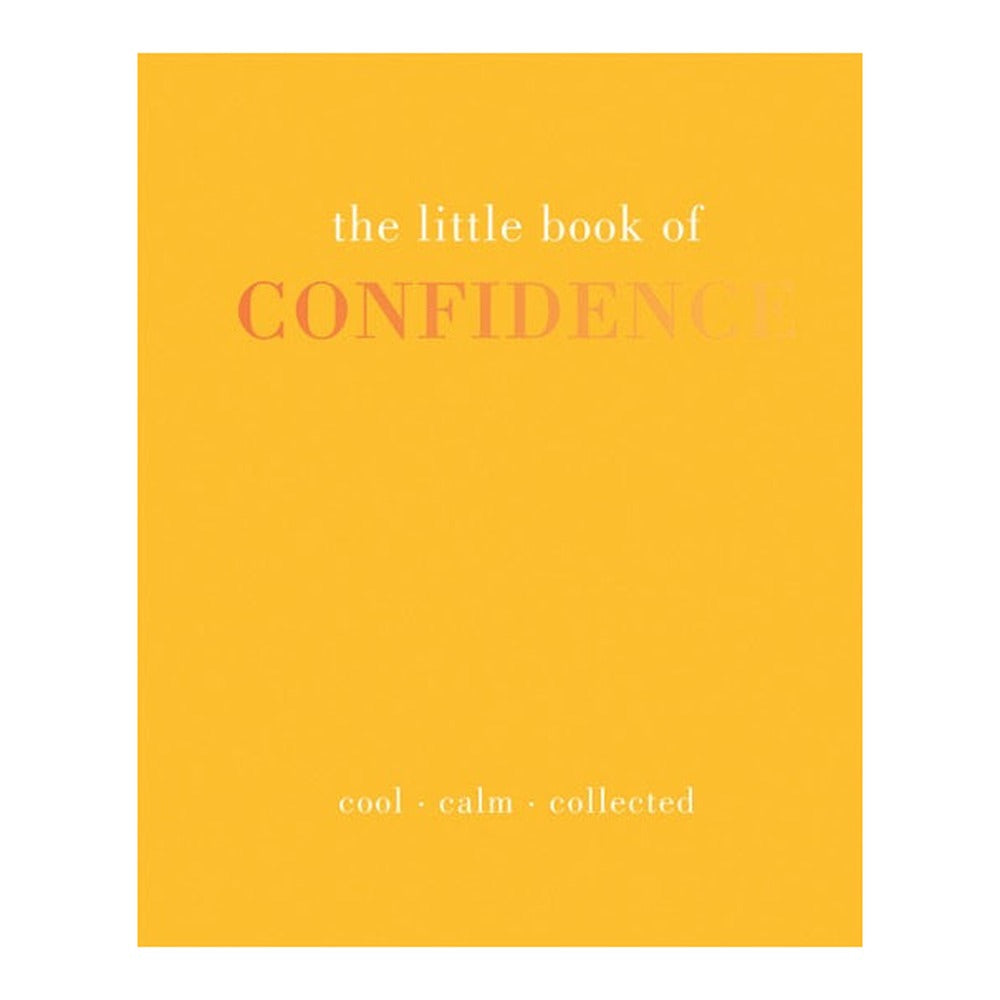 The Little Book of Confidence, plain yellow cover with orange title and tagline cool, calm, collected