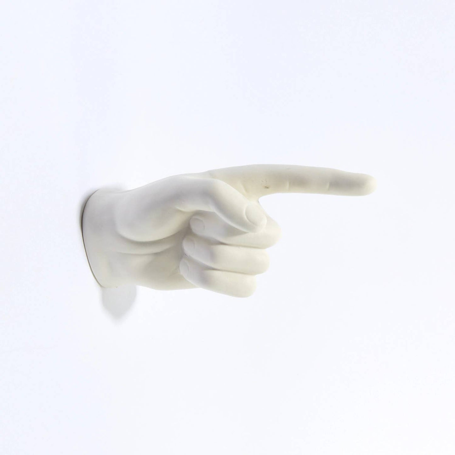 One Finger Hand Wall Mounted hook sculpture - 8" long