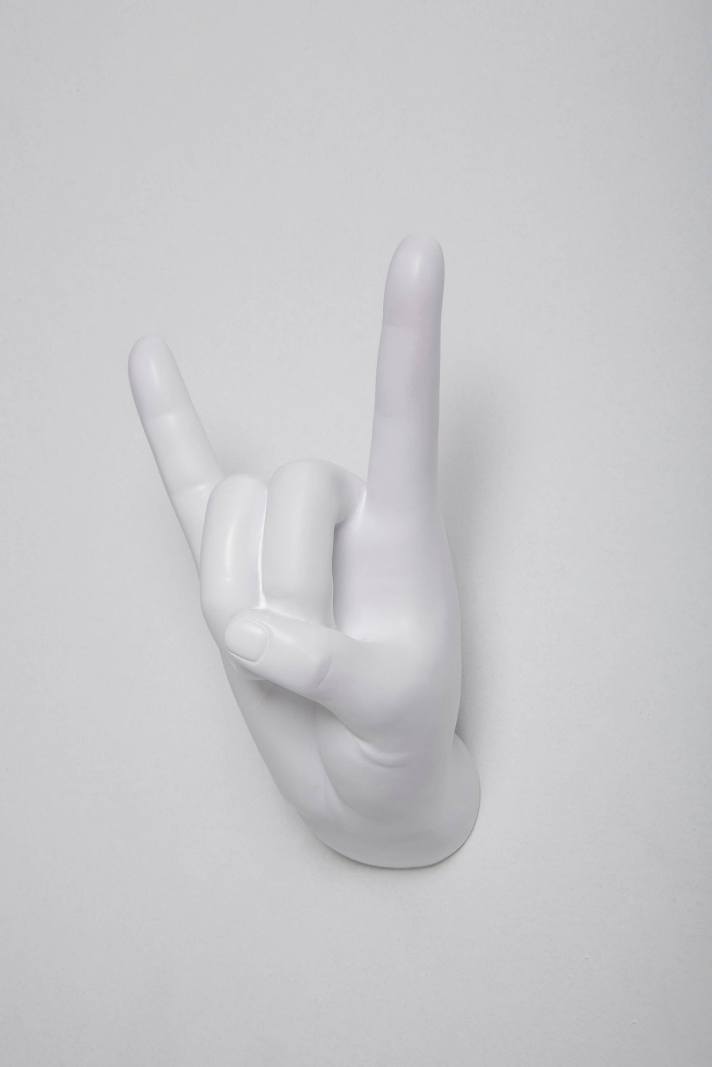 Rock On Hand Wall Mounted hook sculpture - 8.5" long