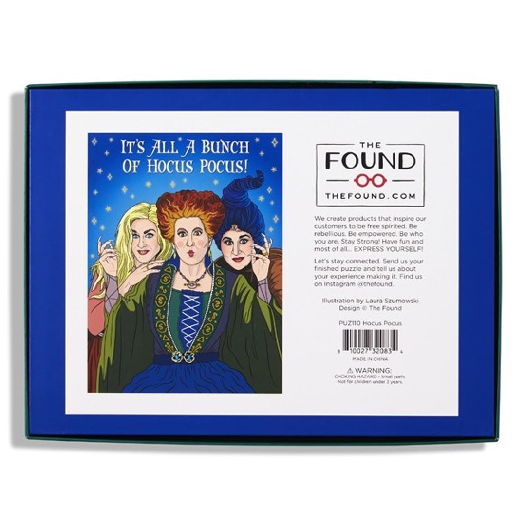 Illustration of Hocus Pocus witches with text "It's All A Bunch of Hocus Pocus!"  500 piece puzzle
