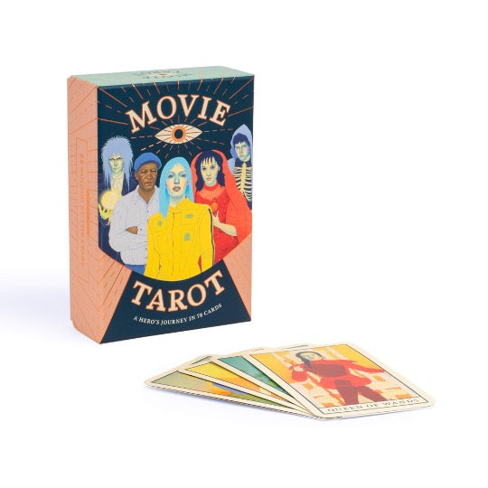 Movie Tarot box with sample of cards in front.