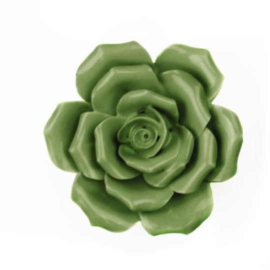 ceramic green rose