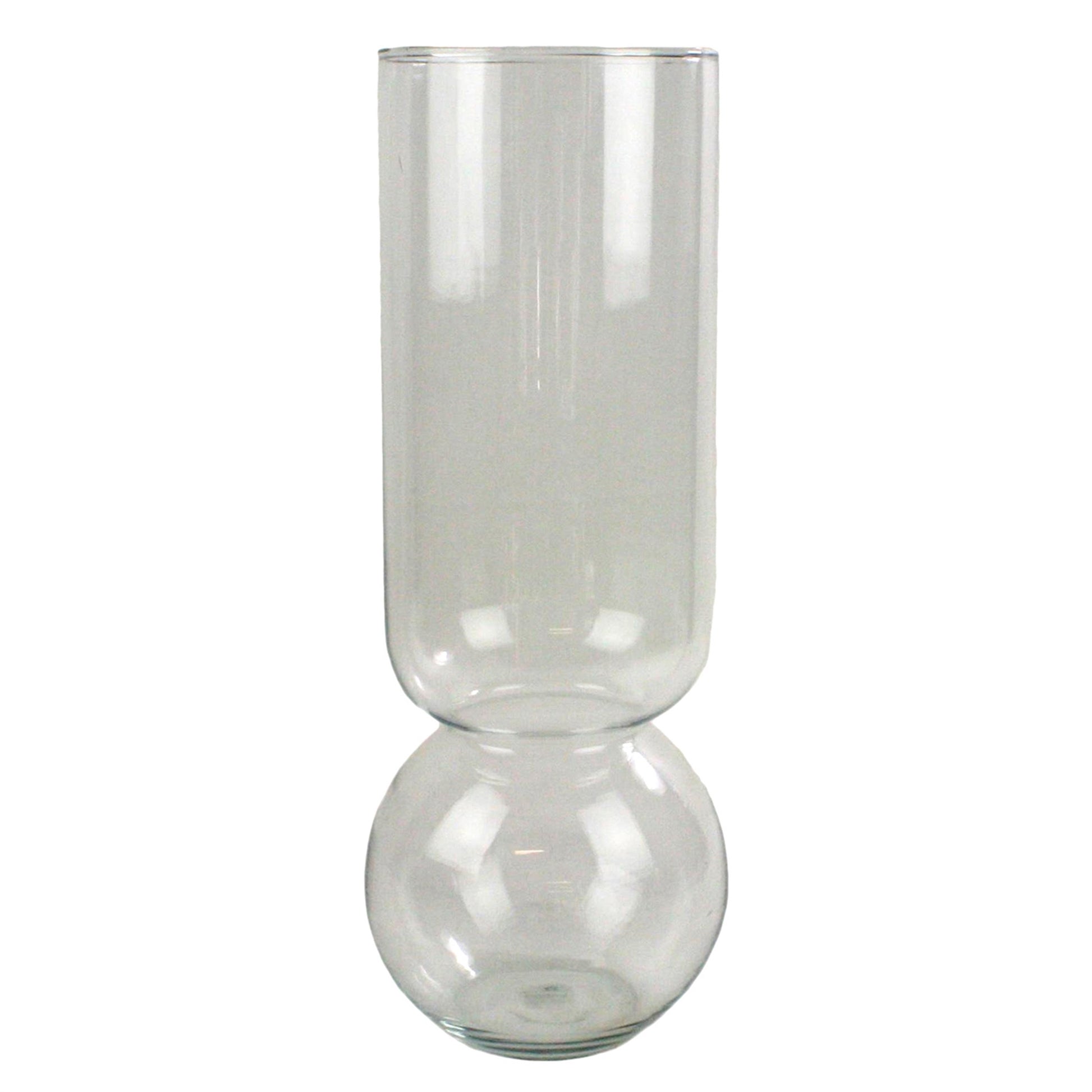 Clear glass rooting bulb vase extra tall