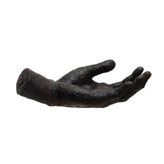resin hand sculpture in black