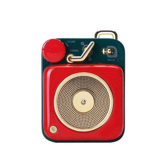 Scarlet red button speaker